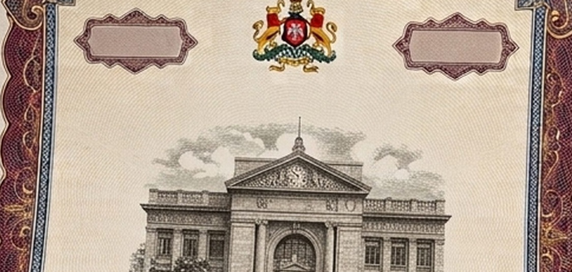 Engraved bond certificate