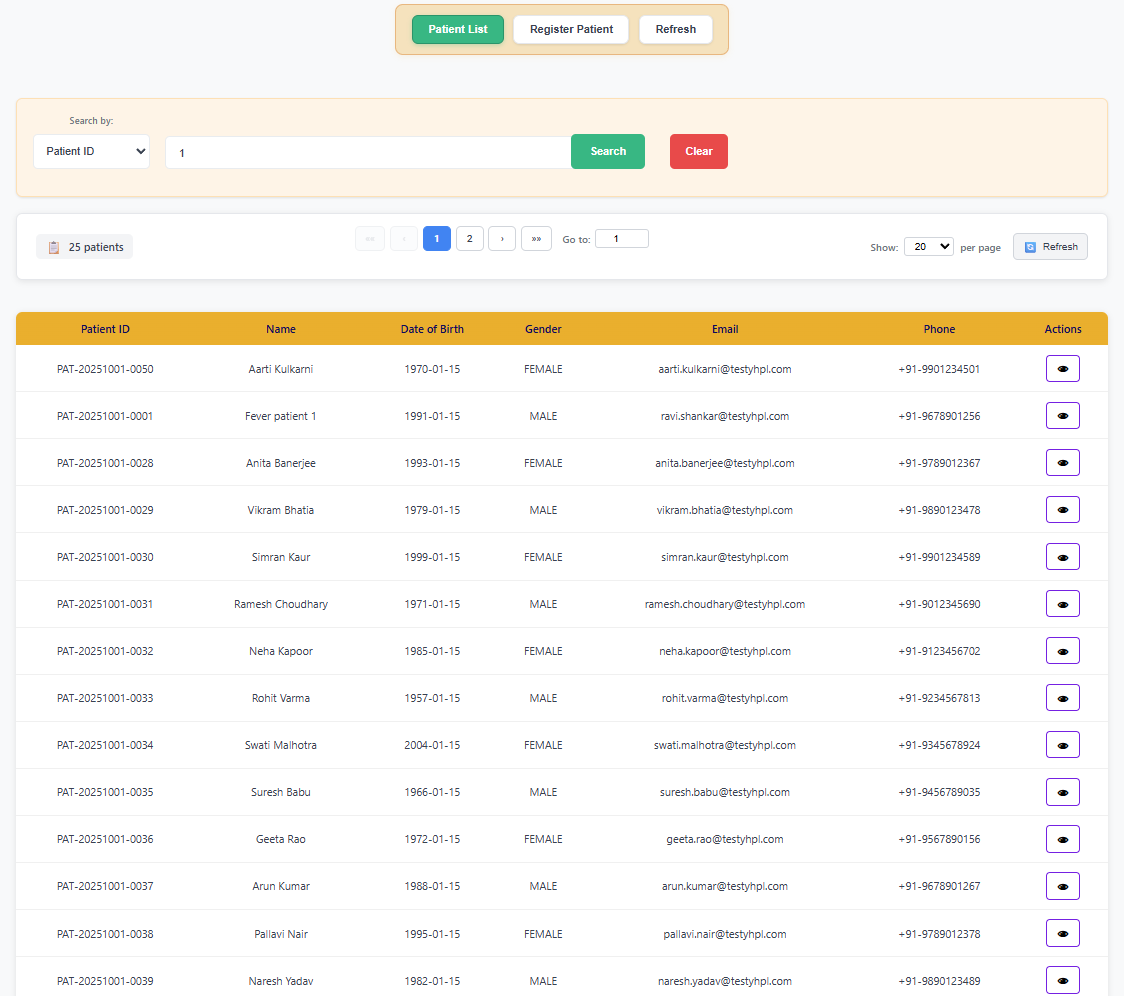 Patient Management Dashboard