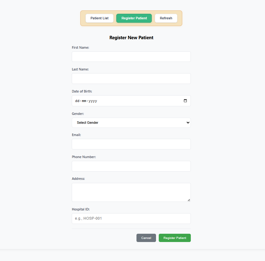 Patient Management Dashboard
